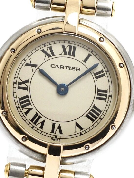 CARTIER PANTHERESM W25030B6 Round 2 row beige Dial Quartz Ladies Watch_930403 main image 6